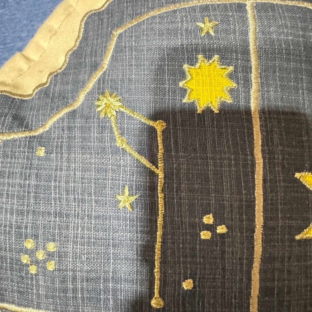 The Land of Nod Celestial Shield Throw Pillow Moon Sun Star Decor Y2K OLDSTOCK - Picture 5 of 7